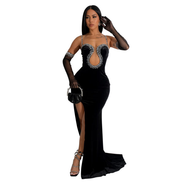 Tube-top Hot Drilling Length Dress