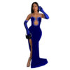Tube-top Hot Drilling Length Dress