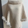 Rex Rabbit Fur Collar Shawl Cape Luxury